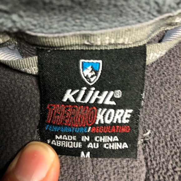 Kuhl Thermo Kore Gray Wool Quarter Zip Sweater Mens Medium - Picture 2 of 4